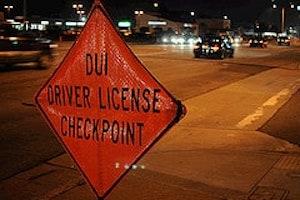 DUI checkpoint sign